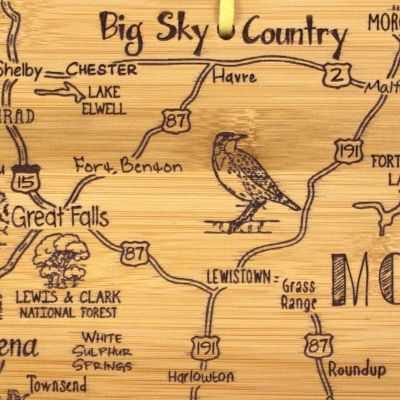 Totally Bamboo Destination Montana Serving and Cutting Board