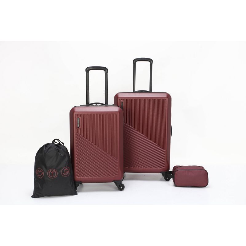 Skyline 24" Hardside 4pc Luggage Set - Pomegranate