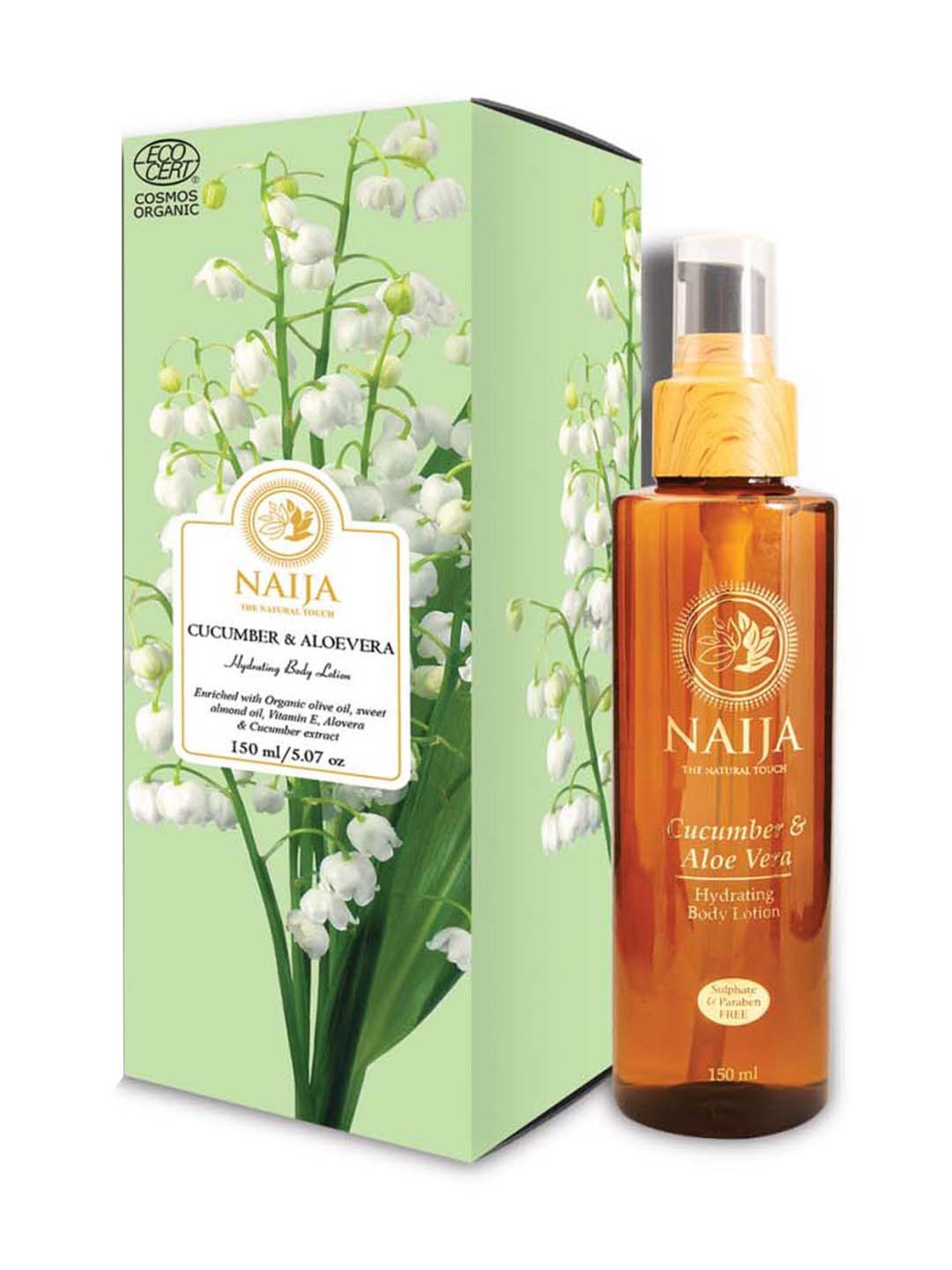 NAIJA Cucumber and Aloe Vera Hydrating Body Lotion - 150 ml