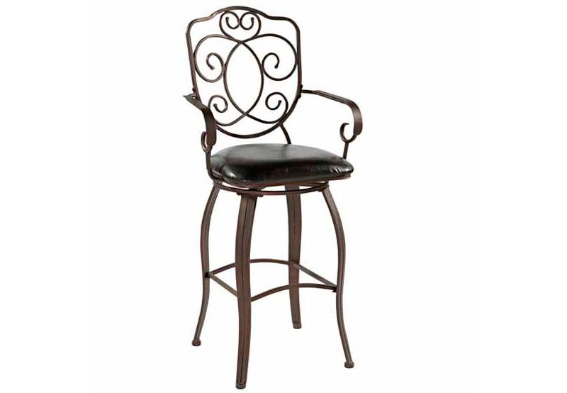Linon Crested Back Counter Stool 24