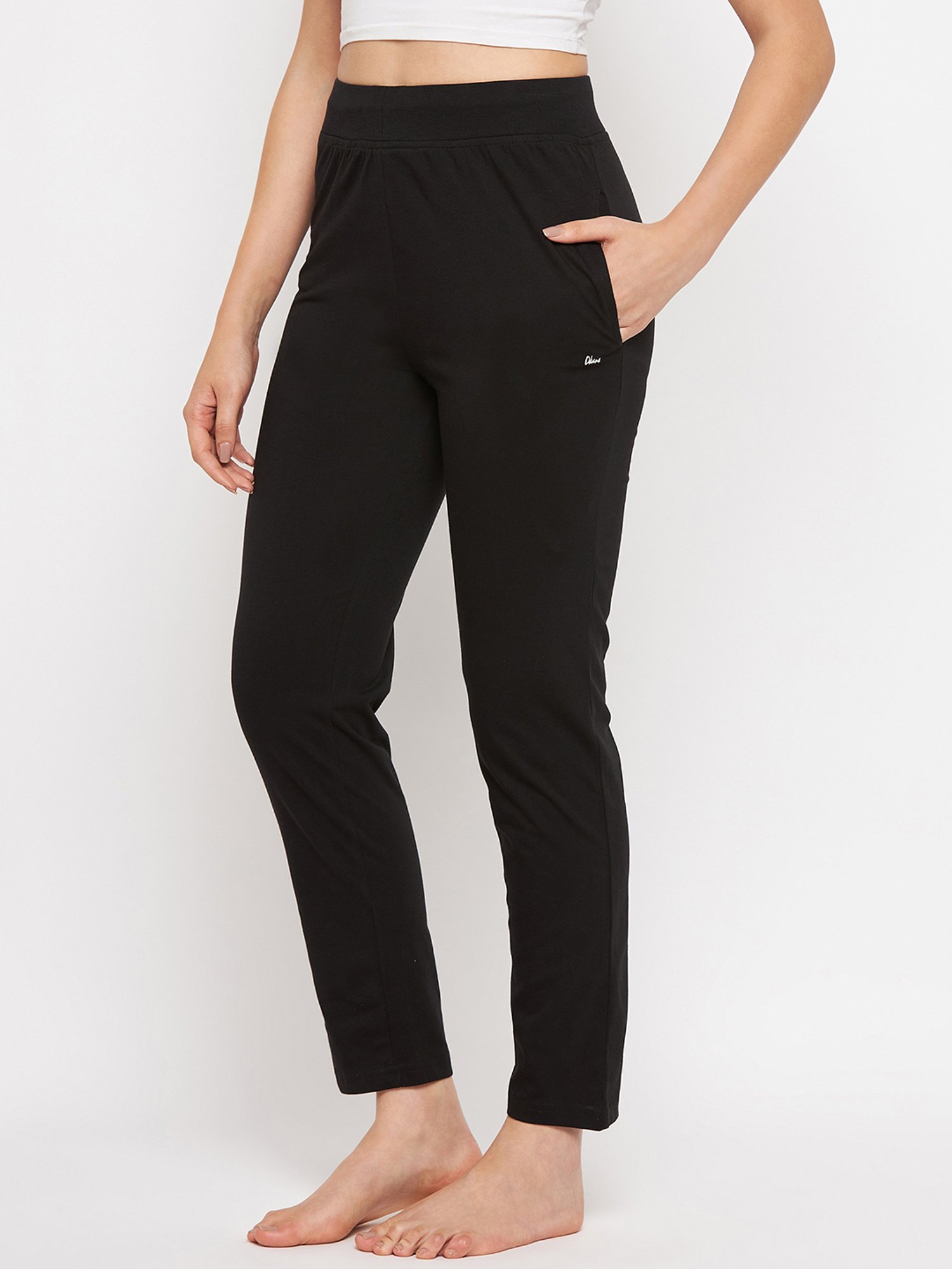 Okane Black Mid Rise Lounge Pants