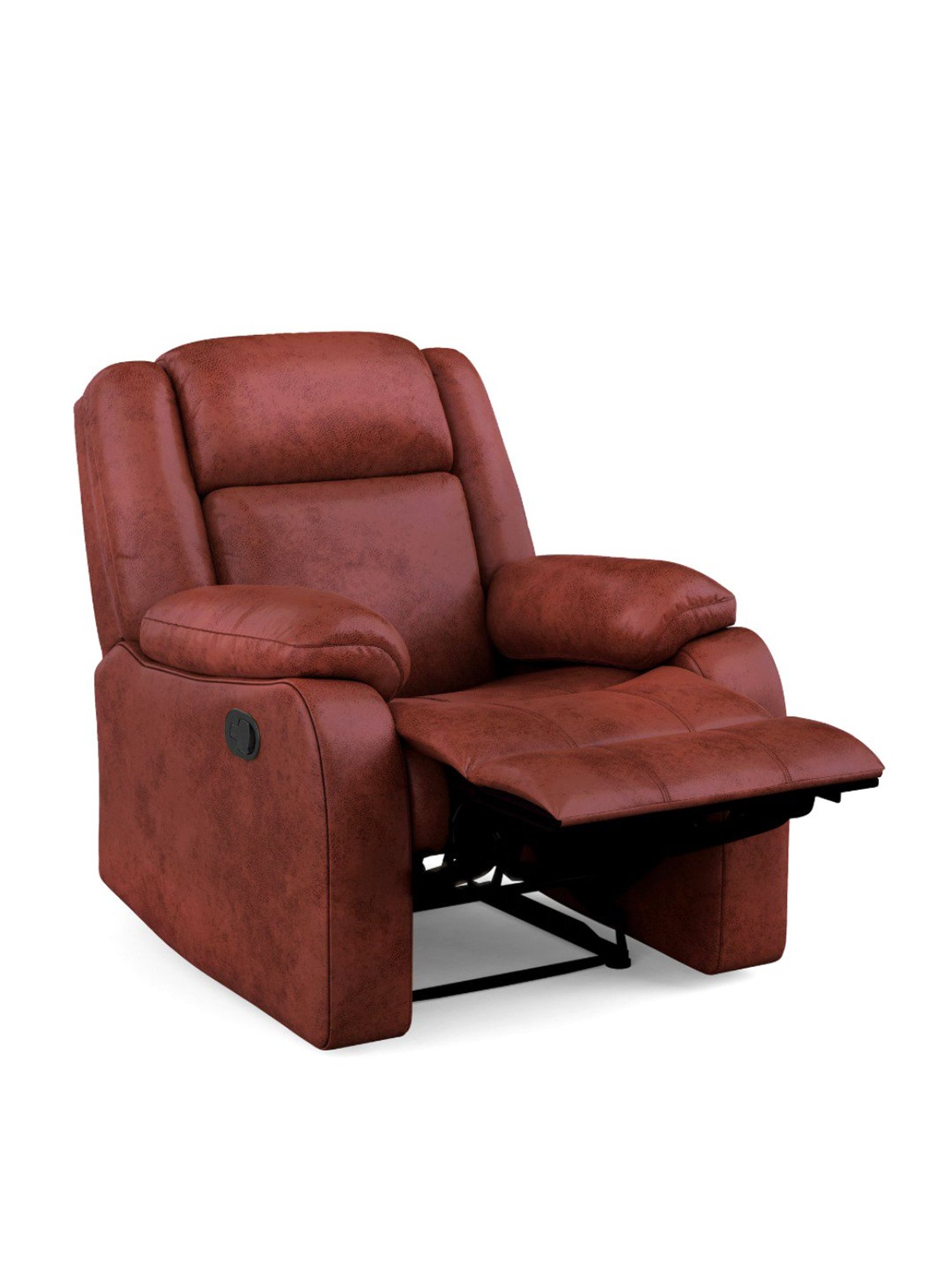 Durian Berry Black Premium Leatherette 2 Seater Sofa