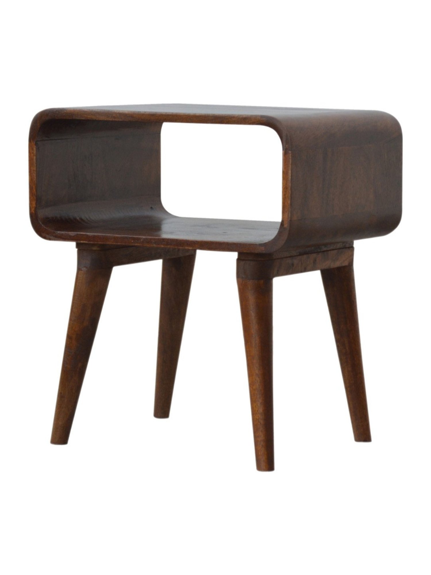 Ikiriya Avina Solid Dark Brown Wood End Table