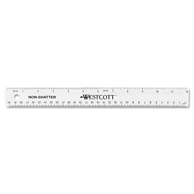 Westcott 12" Shatterproof Ruler 13862