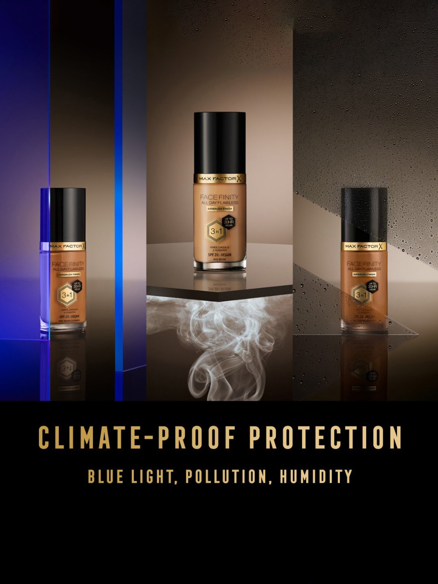 Max Factor Facefinity All Day Flawless 3 In 1 Foundation SPF 20 C82 Deep Bronze - 30 ml