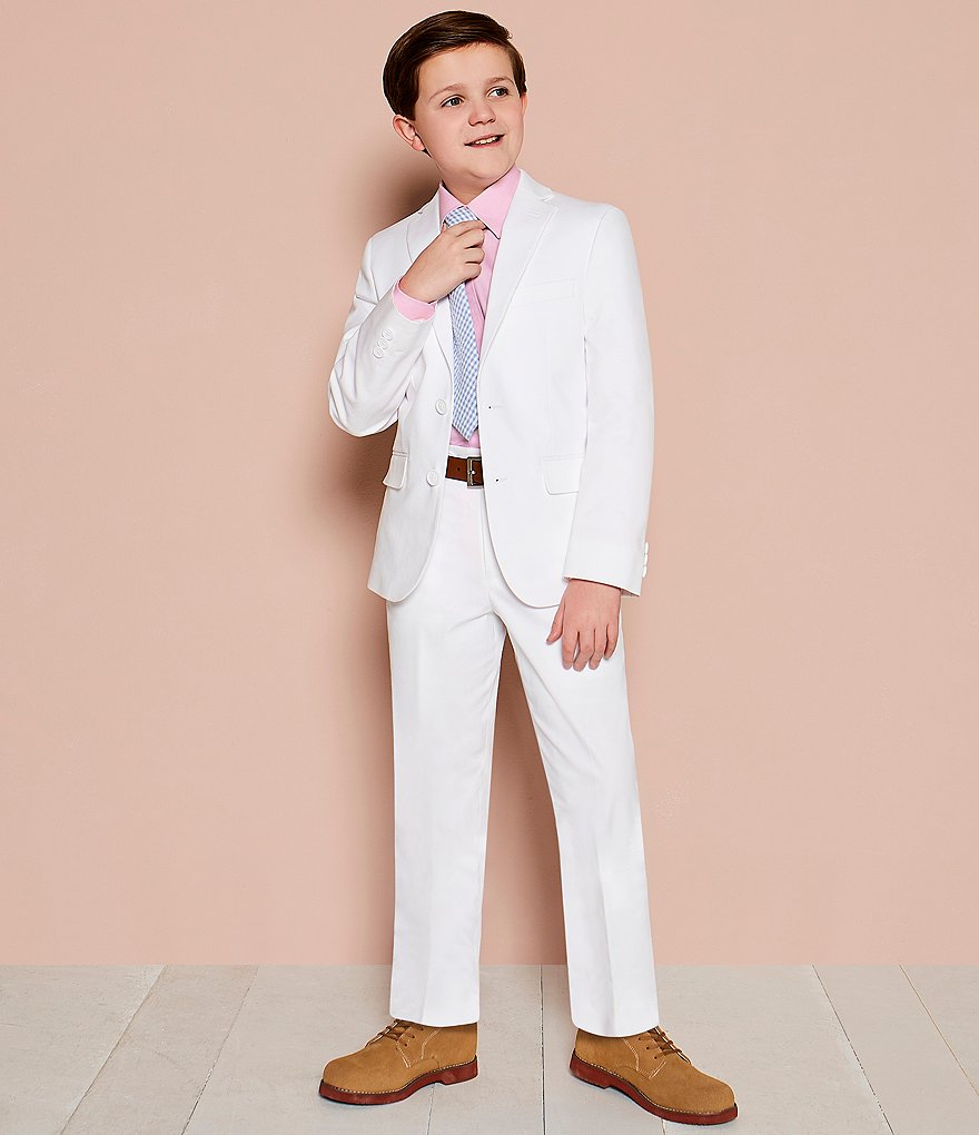 Class Club Gold Label Big Boys 8-20 Long Sleeve Non-Iron Basketweave Button-Front Shirt