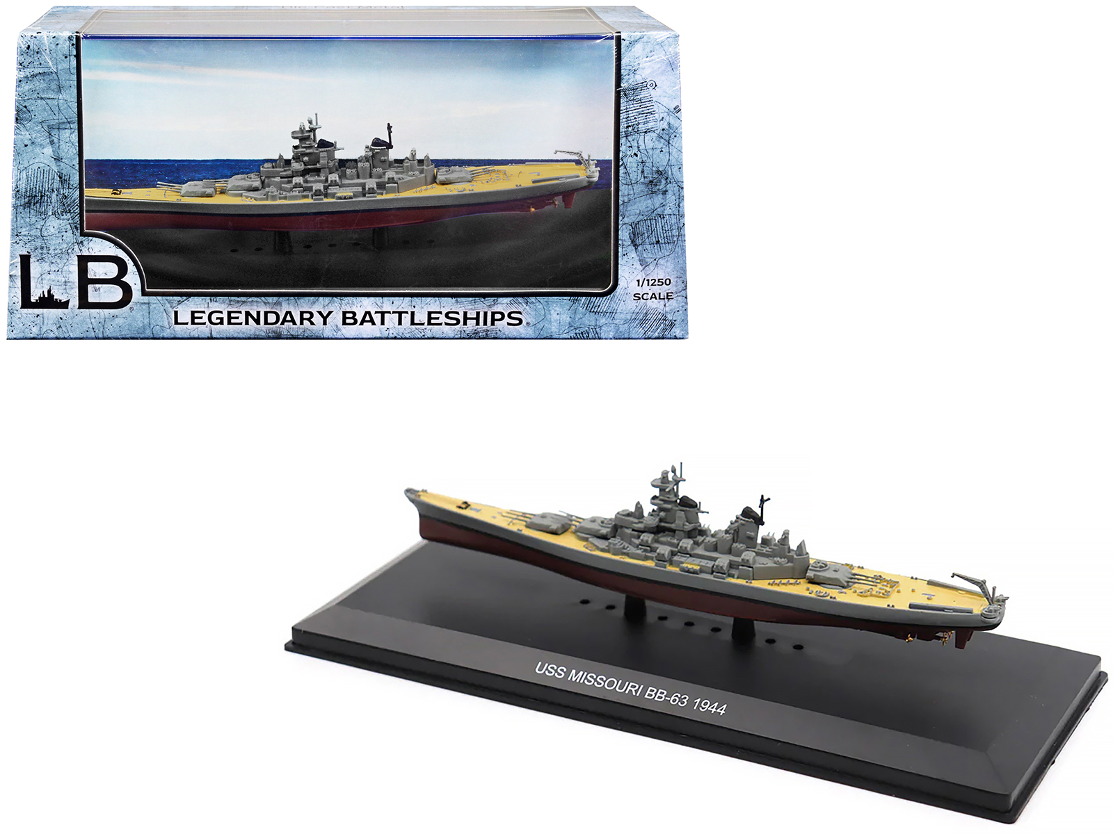USS Missouri (BB-63) Iowa-class Battleship "Battle of Okinawa" (1945) United States Navy (Full Hull Edition) "Battleship" Series 1/700 Diecast Model by Forces of Valor