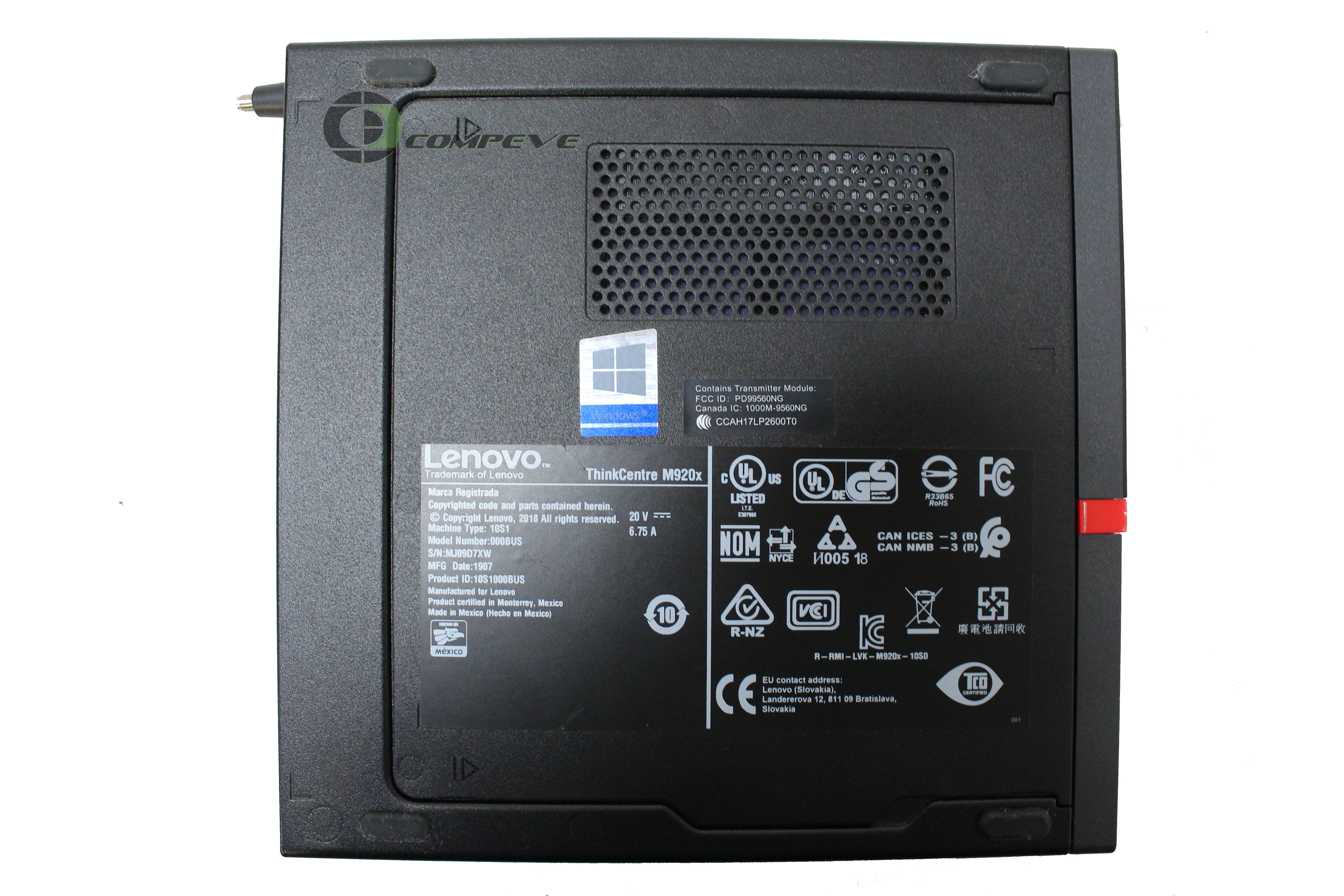 Lenovo ThinkCentre M920x Core i7-8700T 2.4GHz RAM 8GB SSD 256GB Radeon RX-560 10S1000BUS