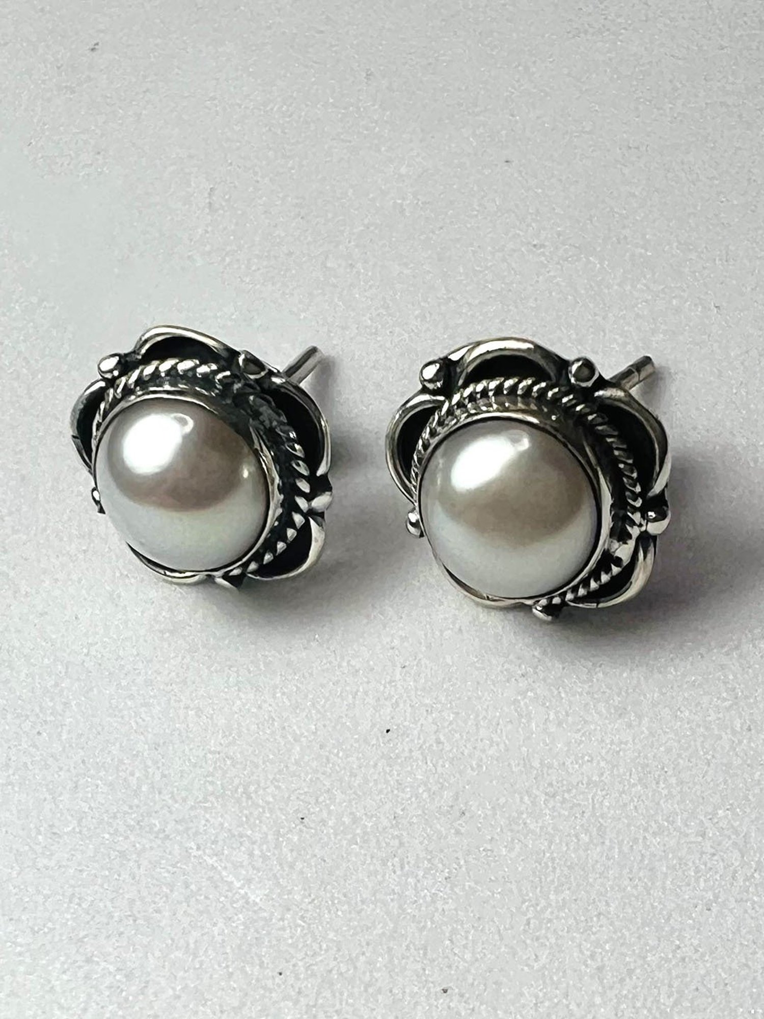 Arte Jewels 925 Sterling Silver Pearl Stud Earrings for Girls & Women