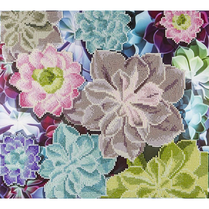 Leisure Arts Diamond Art Advanced Kit 14"X16"-Succulents