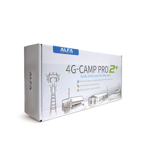 Alfa 4G Camp Pro 2+ Cellular 4G Data Booster Kit- R36AH + Tube-U4Gv2 + AOA-4G-5AM Antenna
