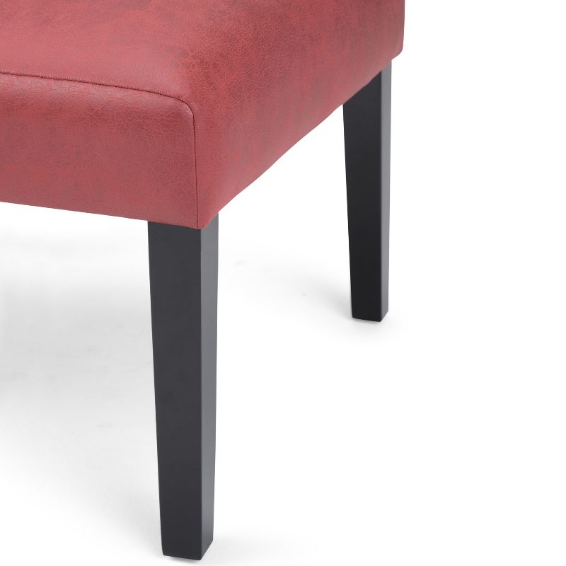 24" Barkley Accent Chair Ruby Red Faux Air Leather - WyndenHall