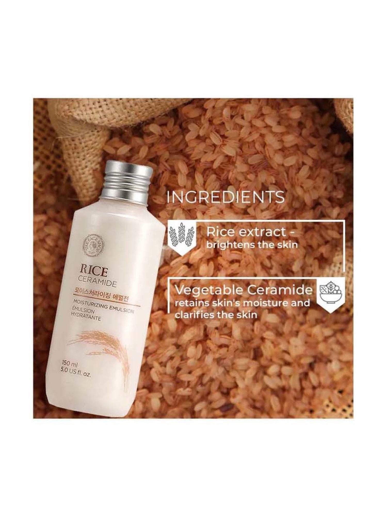 The Face Shop Rice & Ceramide Moisturizing Emulsion - 150 ml