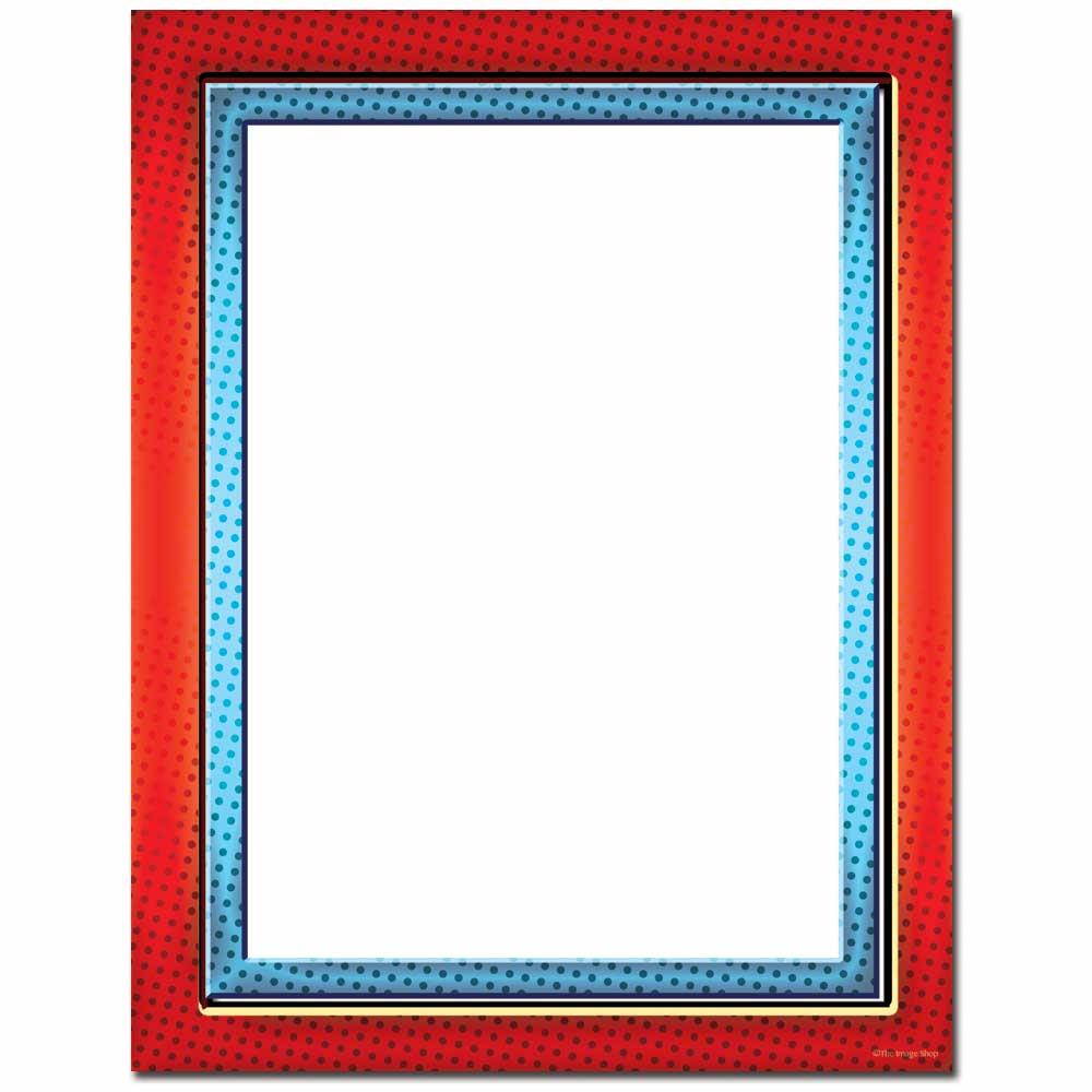 Red & Blue Border Letterhead Laser & Inkjet Printer Paper, 100 pack