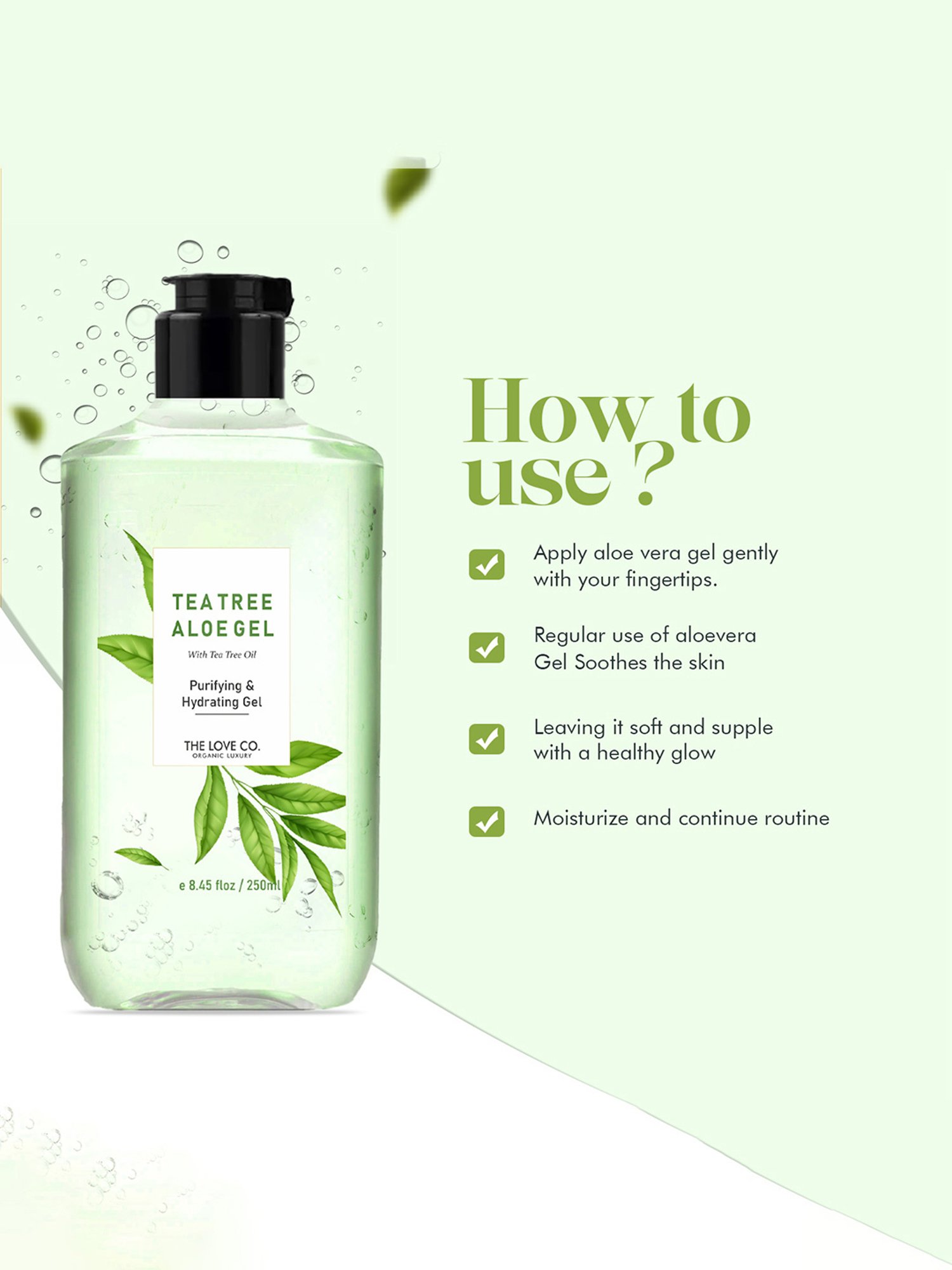 The Love Co. Tea Tree Aloe Vera Gel - 250 ml