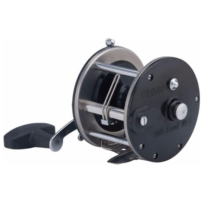 Penn 309MCP Level Wind 300 Yard 30 Pound Right Handed Steel Mechanical Counterbalanced Fly Ice Fishing Reel, Black