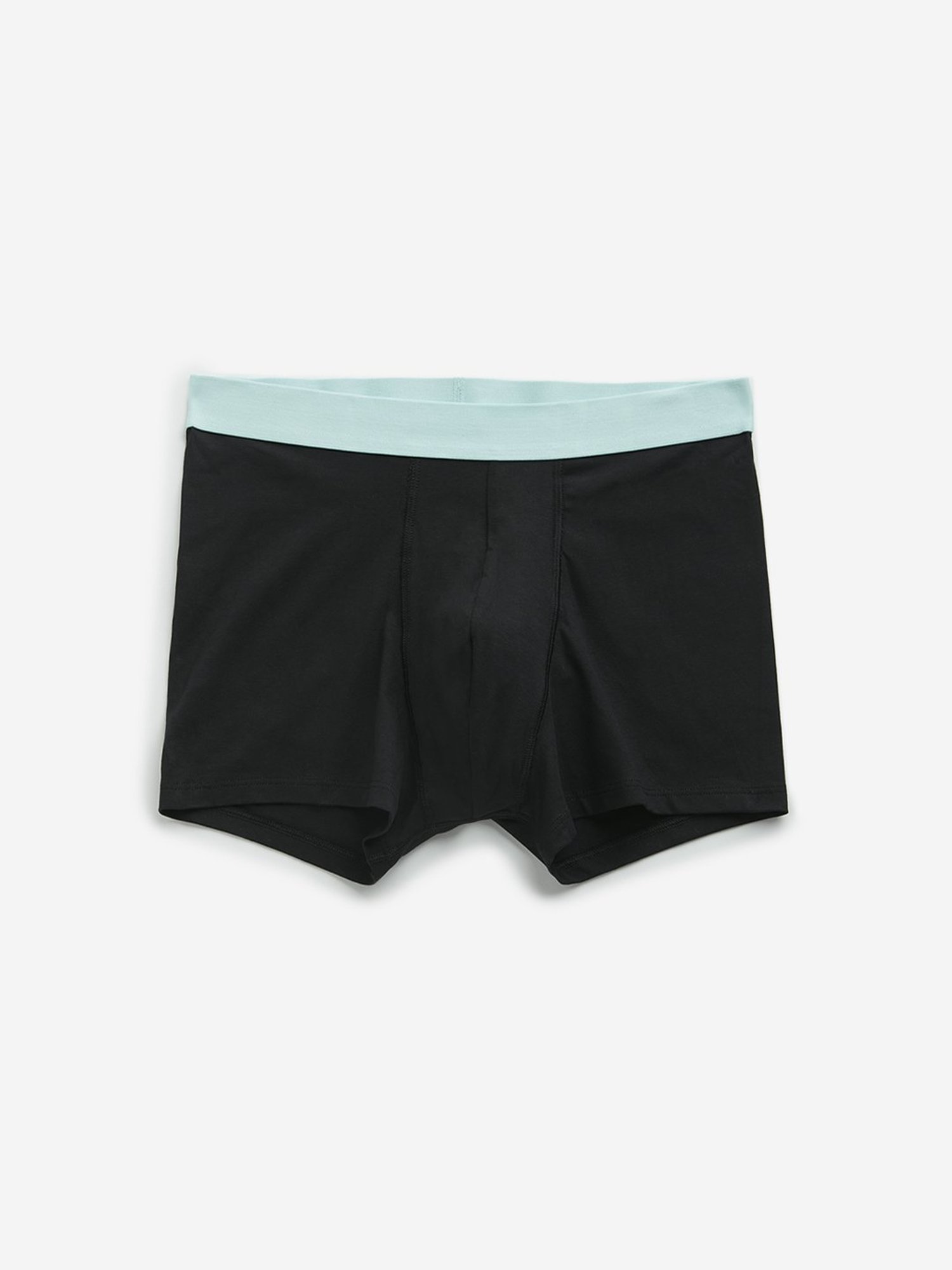 WES Lounge by Westside Black Solid Cotton Blend Trunks - Pack of 3
