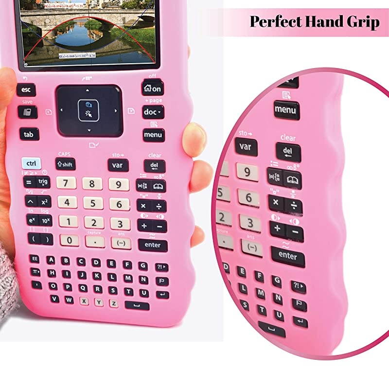 Silicone Skin for Ti Nspire CXCX CAS Handheld Pink wScreen Protector Silicon Cover Case for TiNspire CX Hand held Graphing Calculator Protective AntiScretch Skins Screen Covers