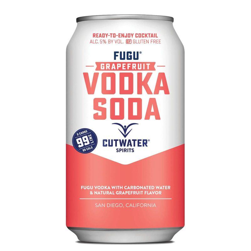 Cutwater Fugu Grapefruit Vodka Soda Cocktail - 4pk/12 fl oz Cans