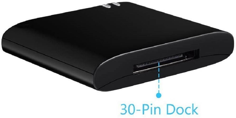 Pandada 30 Pin Bluetooth A2DP Music Receiver Audio Adapter for iPhone iPod iPad, Black
