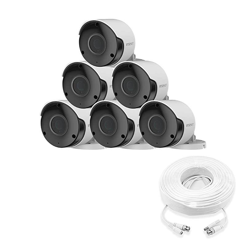 SDC-89445BF 5MP CCTV Surveillance Weatherproof Bullet Security Camera 82ft IR Distance Plastic Housing 3.6mm Lens 104&deg; Wide Angle (6 Pack)