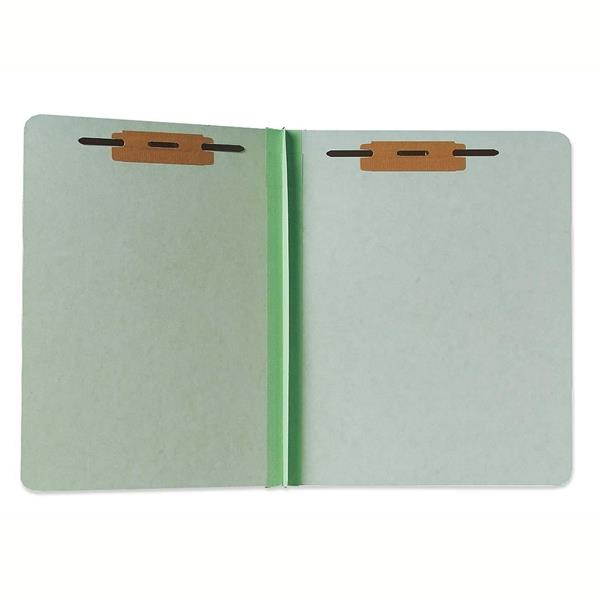Fastener Folders Pressbrd Full Tab 1" Exp Ltr 100/BX LtGN