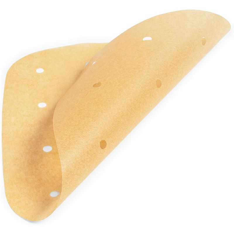 Juvale 200 Pack Square Air Fryer Liners, Unbleached Perforated Parchment Paper, Brown, 7.5"