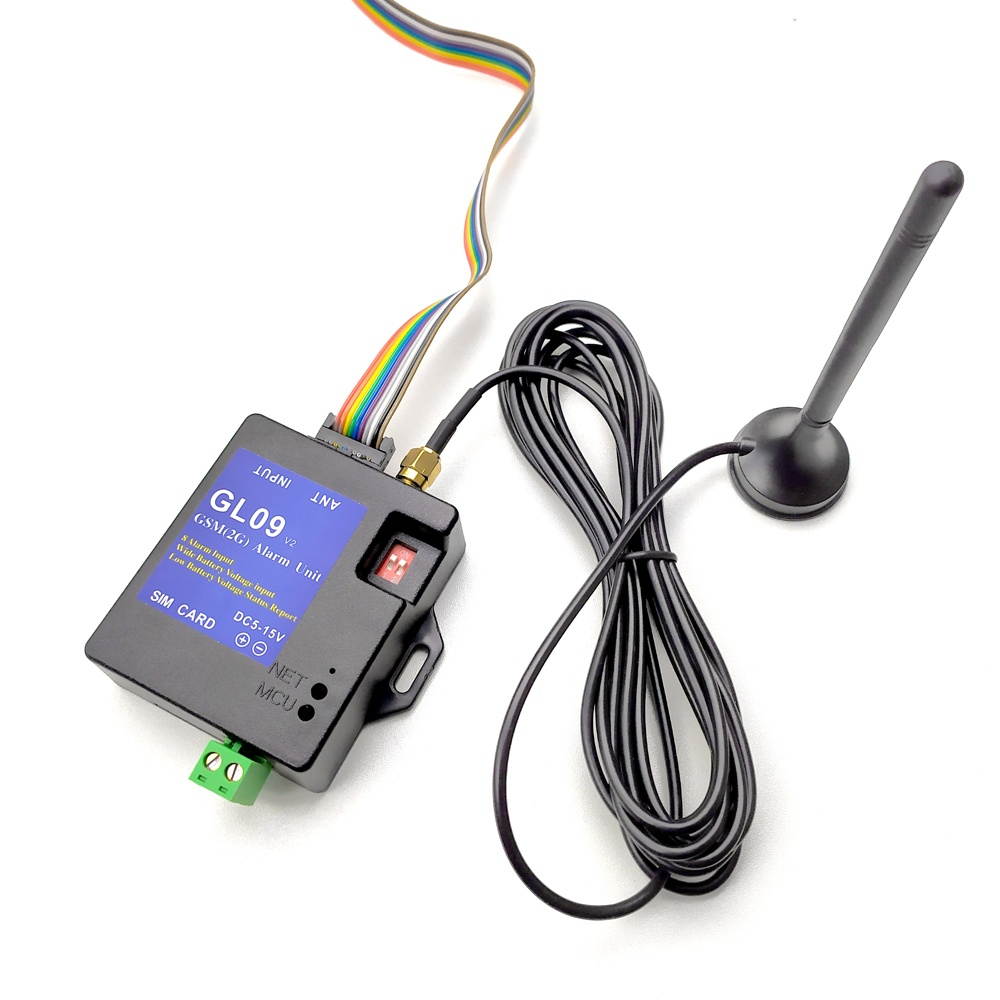 GL09 Intelligent Low Consumption Compatible Eight Alarm Inputs Power-save Working DC5V SMS Alert Alarm System Portable Home Module Fit For GA09