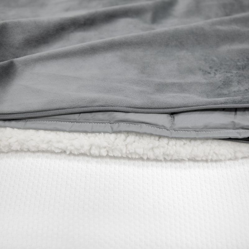 SensorPEDIC 15lb. Serenity Weighted Blanket with Removable Cover with Sherpa and Plush Fabrics