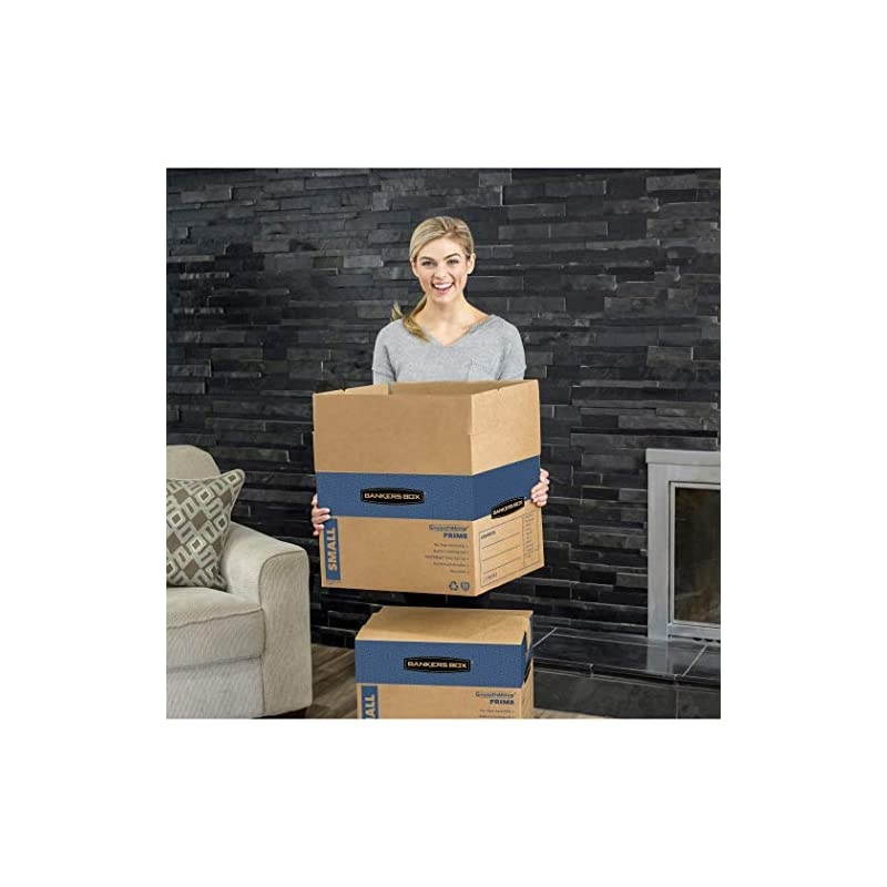 SmoothMove Prime Moving Boxes, Tape-Free and Fast-Fold Assembly, Small, 16 x 12 x 12 Inches, 5 Pack (8862701)