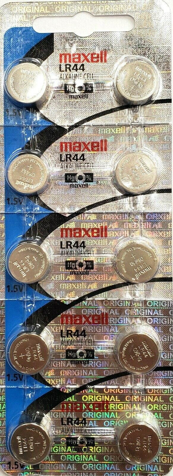 30 Pack Maxell LR44 AG13 357 Button Cell Battery NEW HOLOGRAM PACKAGE