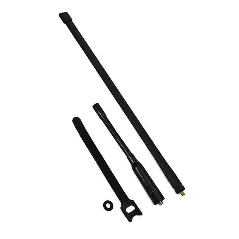 Foldable Tactical Handheld Portable Antenna 187Inch with SMAFemale Dual Band VHFUHF with Gooseneck for UV5R UV82 BFF8HP UV5R V2+ Plus BFF9 V2+ Two Way Radios2 Pack