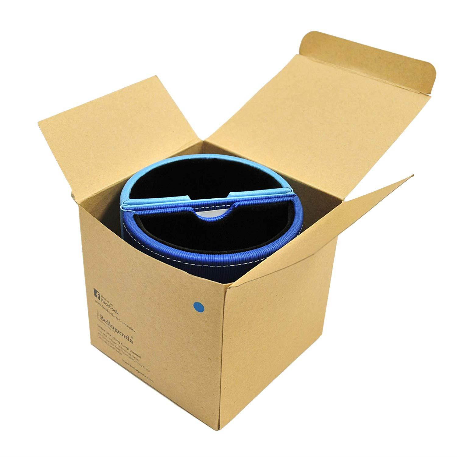 Pen Pencil Holder with Photo Frames | Desk Organizer | Desk Decoration | Multi Function Desk Stationery | Space Saver | 2 Picture Frames | Handicraft | PU Leather & Suede (Sky Blue)