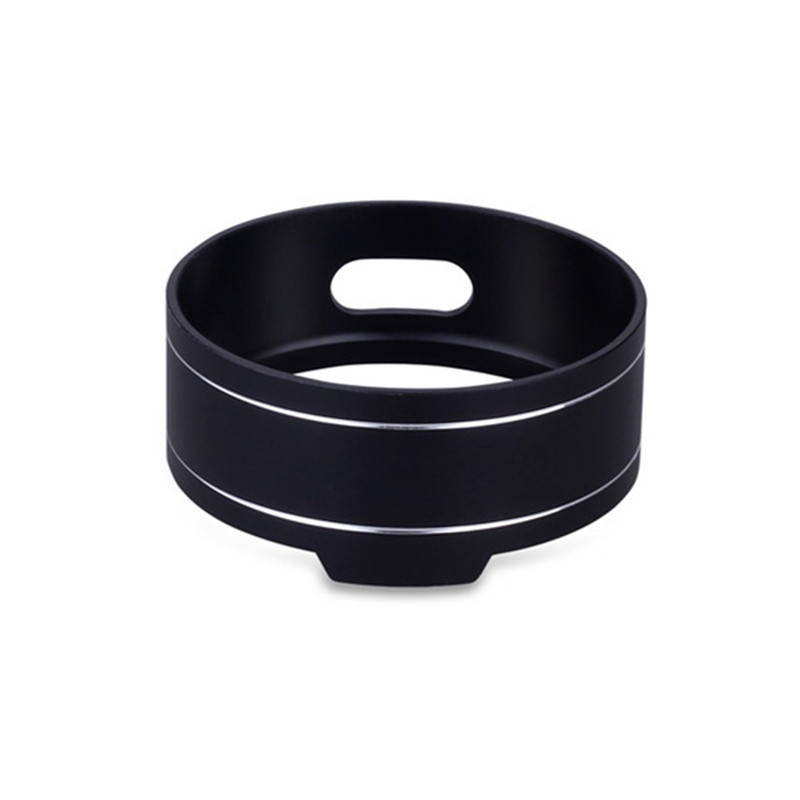 Universal Metal Round Reserved Charging Port Protective Cover Case for Echo Dot bluetooth Speaker Black