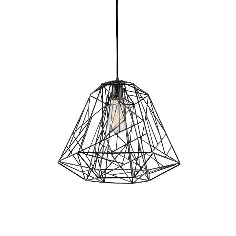 13" Wright Stuff 1 Light Pendant Black Finish - Varaluz