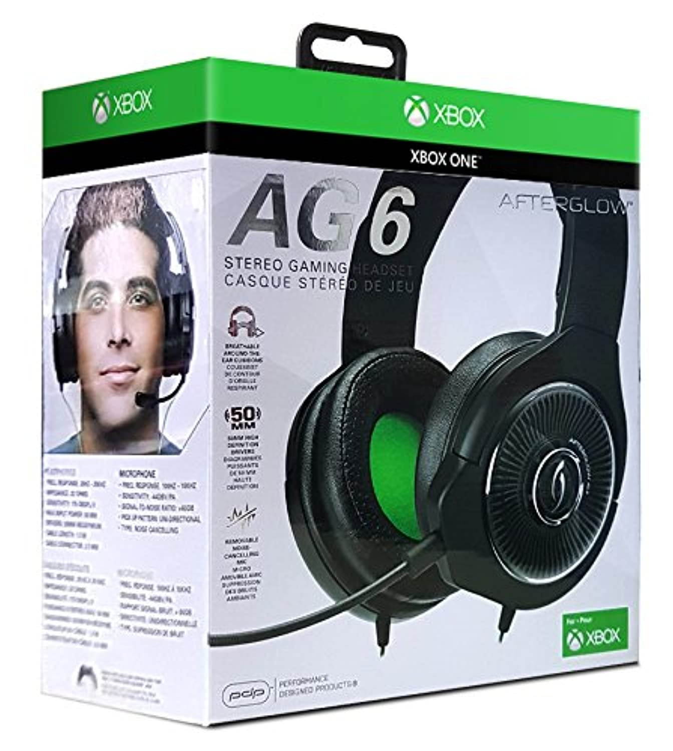PDP Xbox One Afterglow AG 6 Wired Gaming Headset, 048-103-NA-BK (048-103-NA-BK)
