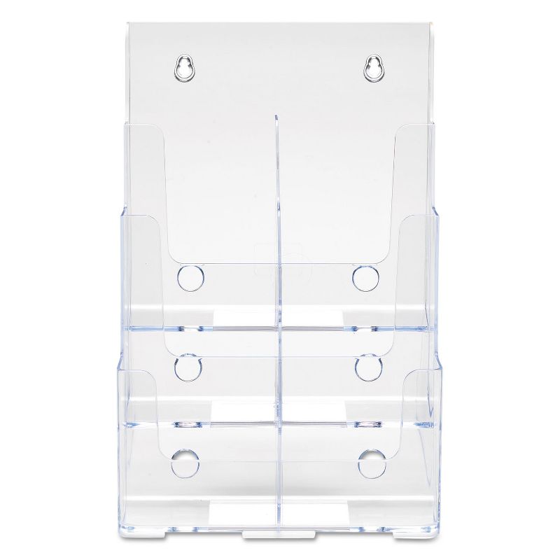 Deflecto Multi Compartment DocuHolder Six Compartments 9 5/8w x 6 1/4d x 12 5/8h Clear 77401