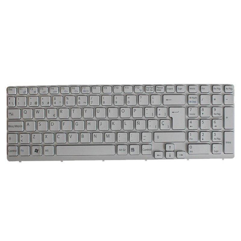 NEW Spanish keyboard  FOR sony vaio SVE151J13M SVE1511X1EB SVE1512E6EW SVE1512F1RW  witte Spanish Laptop Keyboard