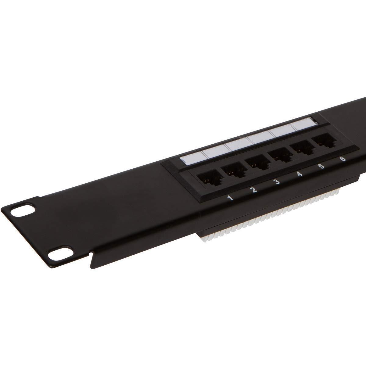 Buyer's Point 12 Port Cat6 RJ45 Patch Panel Rackmount or Wallmount with Punch Down Tool and Cable Management System , Server, Compatible with Cat 3/4/5/5e/6