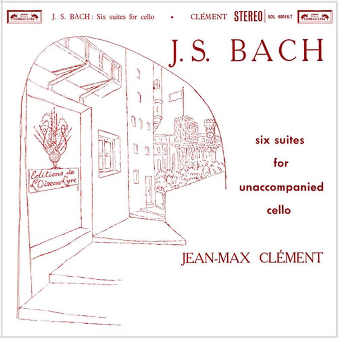 Jean-Max Clement Bach Six Suites For Unaccompanied Cello Numbered Limited Edition 180g Direct Metal Master Import 2LP (Vinyl)