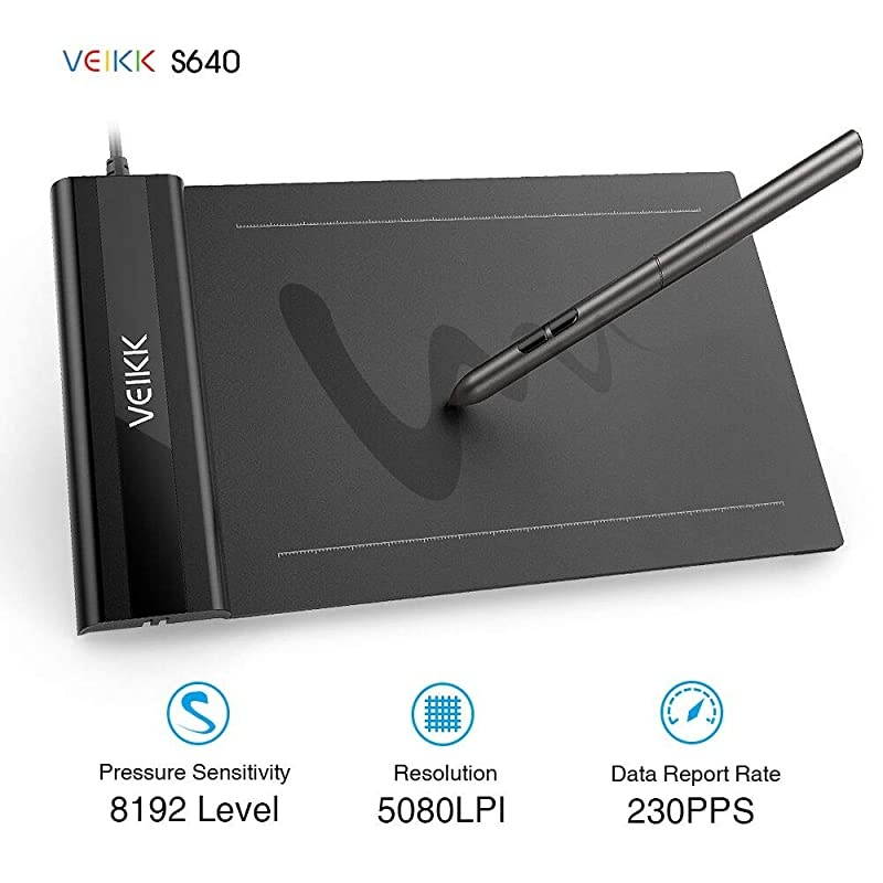 OSU Tablet  S640 UltraThin 6x4 Inch Graphics Drawing Tablet with BatteryFree Pen 8192 Levels Pressure