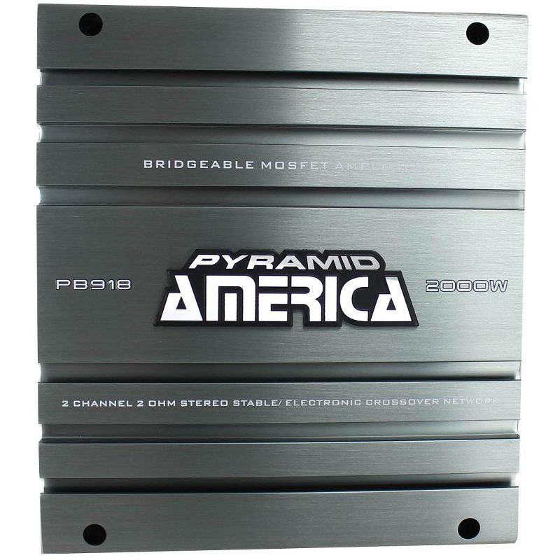 PYRAMID PB918 2000W 2 Channel Car Audio Amplifier Power Bridgeable+8 Ga Amp Kit