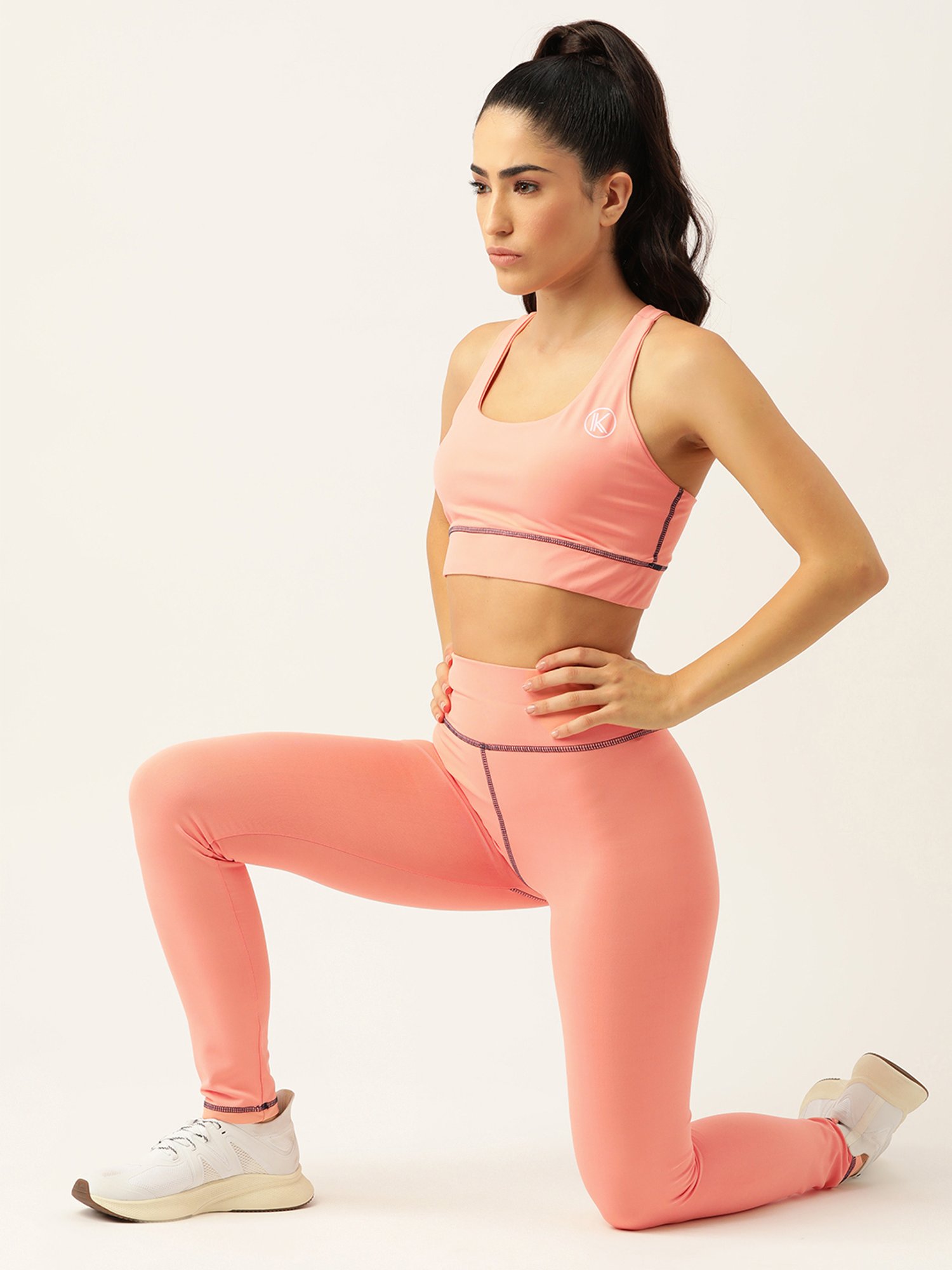 Kotty Pink Polyester Logo Print Tracksuit