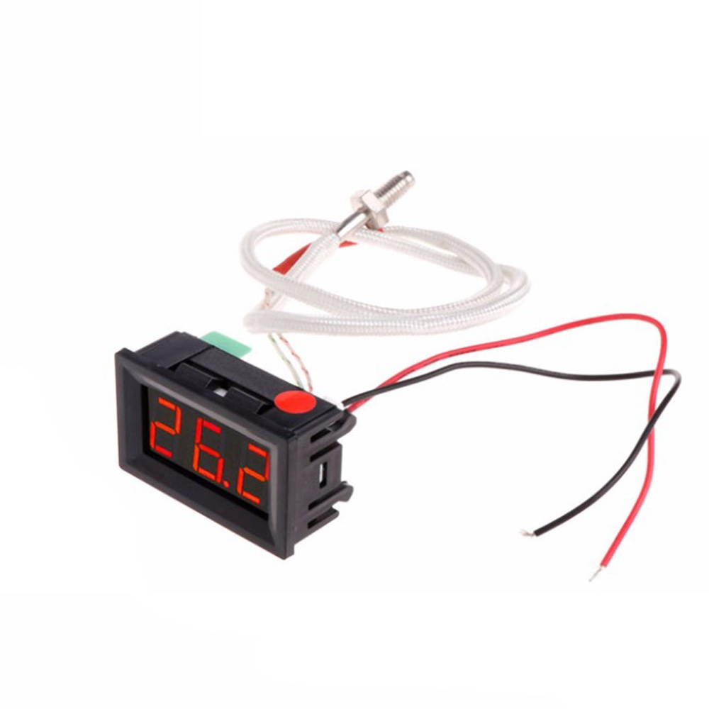 3pcs XH-B310 Digital Tube Red LED Display Thermometer 12V Temperature Meter K-type M6 Thread Thermocouple Tester -30~800C Thermograph