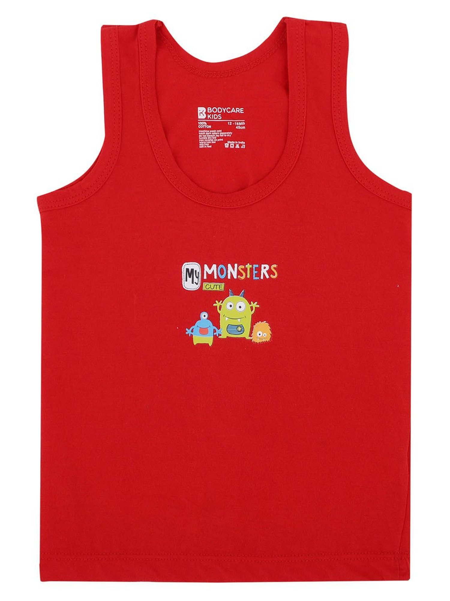 Bodycare Kids Assorted Printed Vest (Pack Of 6)