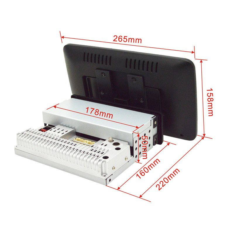 10.1 Inch 1DIN for Android 9.1 Car Stereo Radio 360 Degree Rotation Multimedia Player 8 Core 2+32G 2.5D IPS Screen GPS 4G WIFI FM AM - Car Stereo Radio