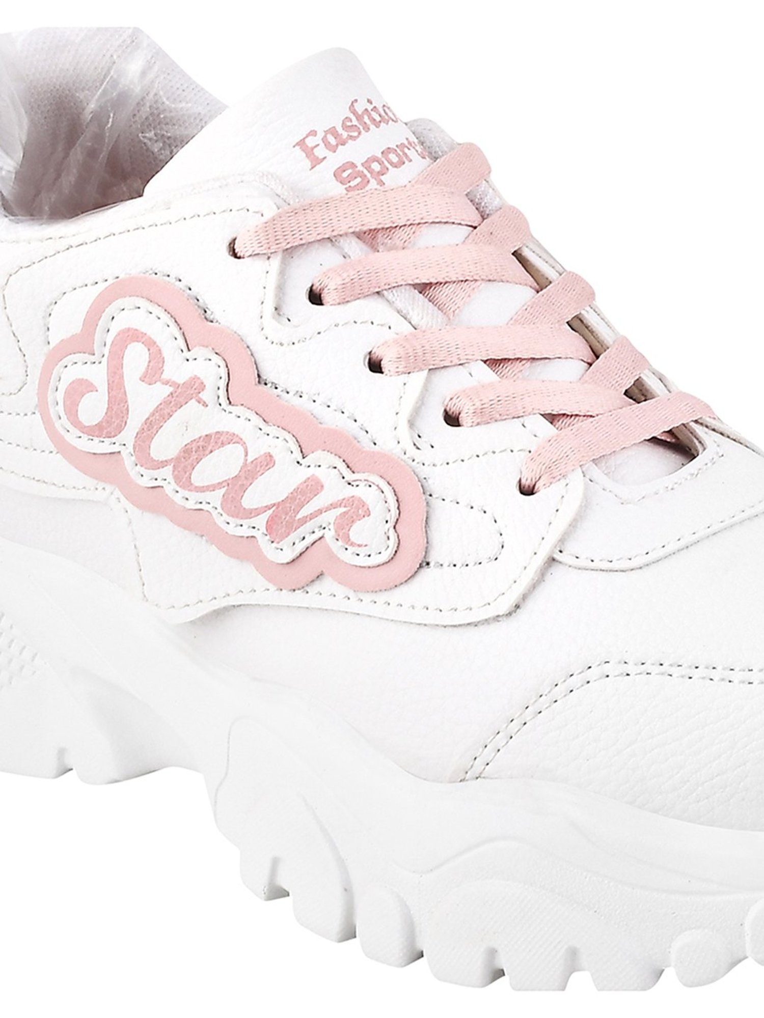 Shoetopia Women's Pink Casual Sneakers