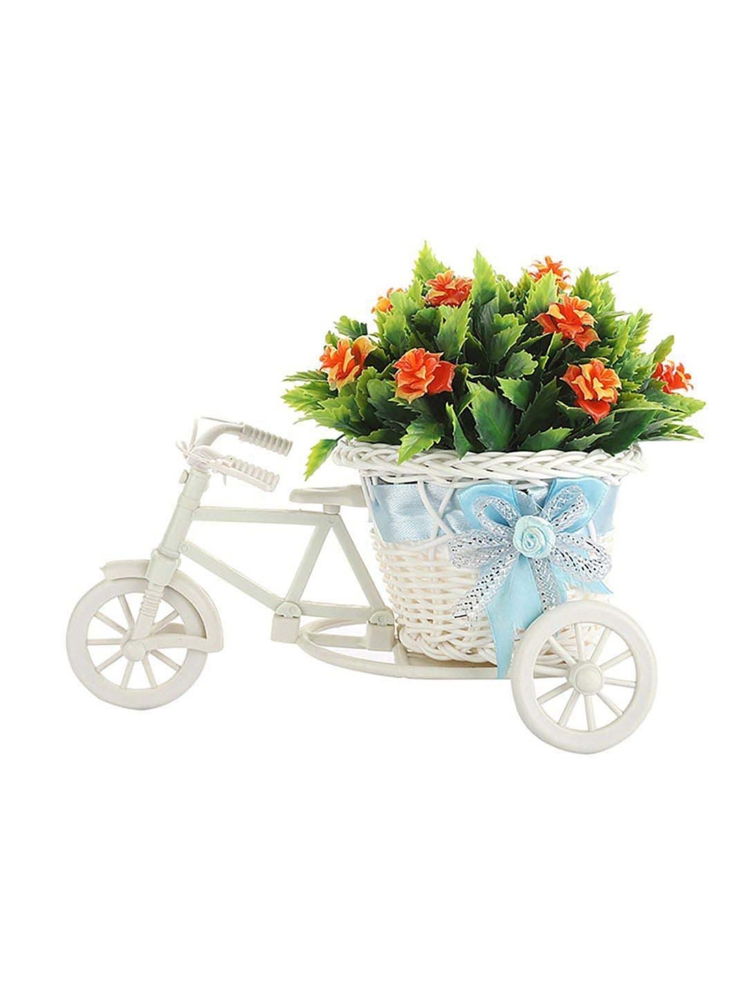 Foliyaj Multicolor Plastic Rickshaw Plant With Shemrock Leaves