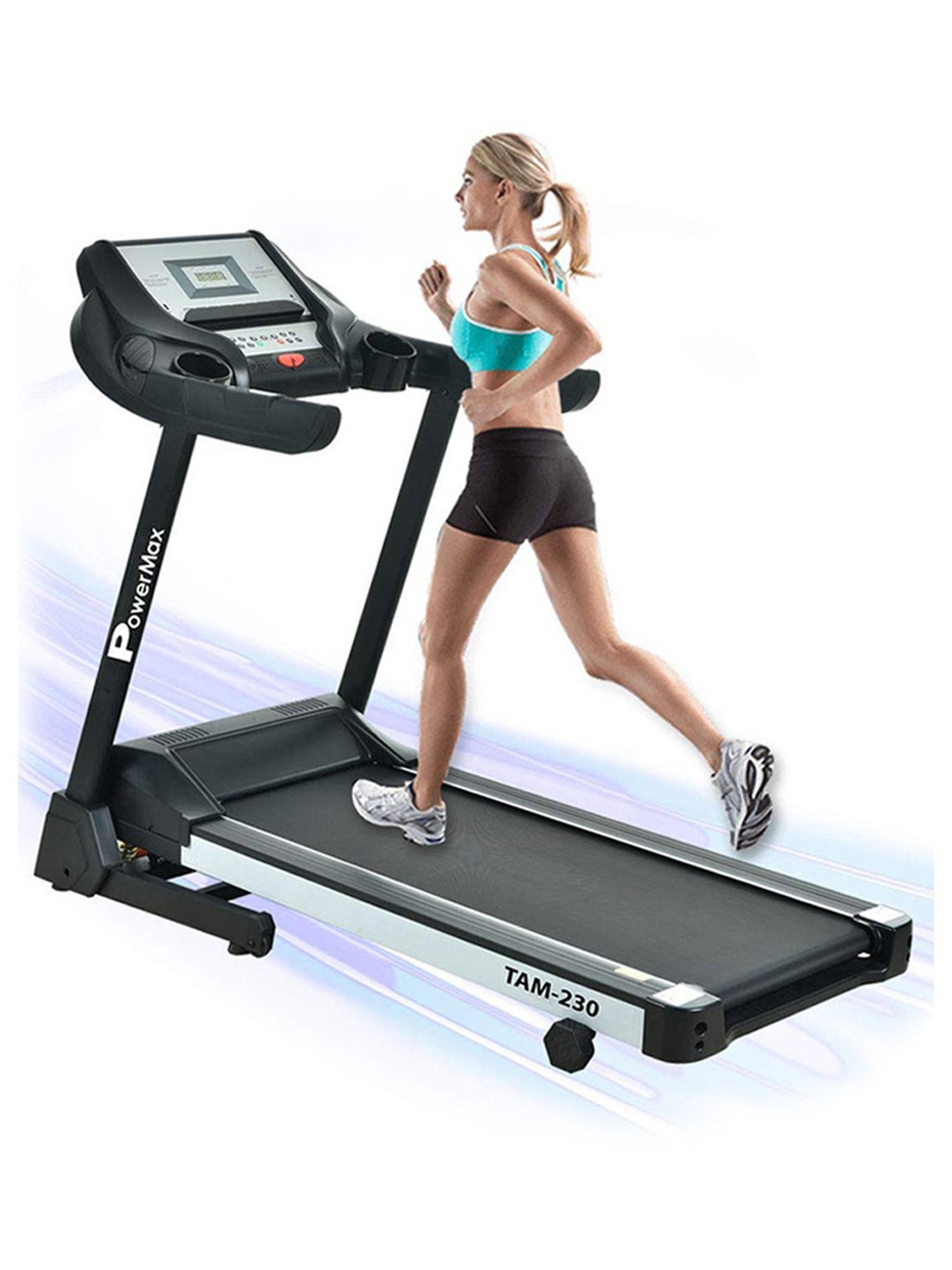 PowerMax Fitness TAM-230 4HP Treadmill (Black)