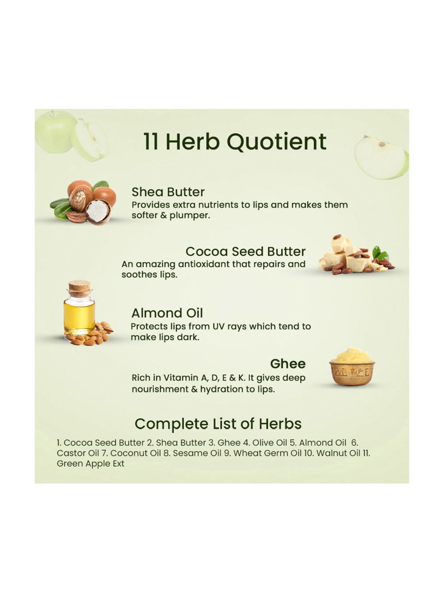 Blue Nectar Shubhr Green Apple Lip Balm - 15 gm